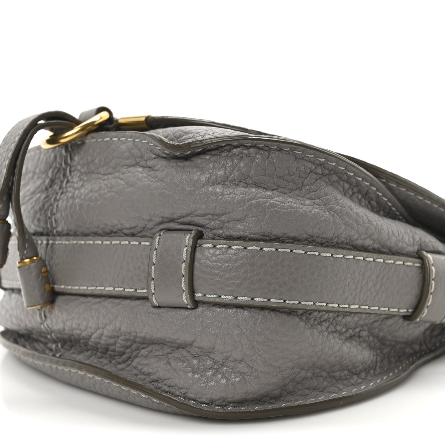Calfskin Mini Marcie Round Crossbody Bag  Cashmere Grey