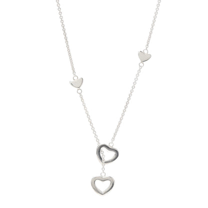 Tiffany Sterling Silver Heart Lariat Necklace 1 of 6