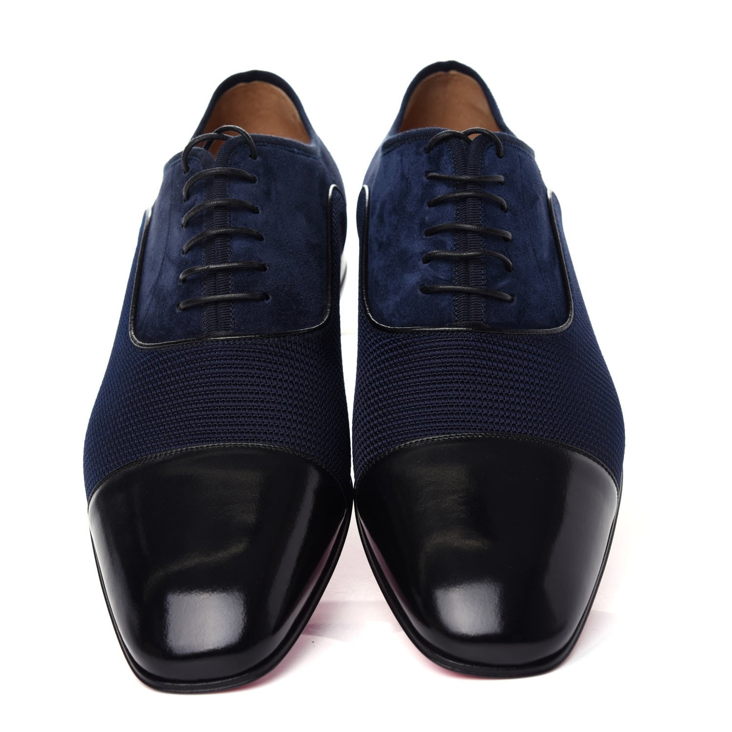 Christian Louboutin Calfskin Suede Tissu Mens Greggo Orlato Flat Oxfords 41 Version Multi 5 of 10