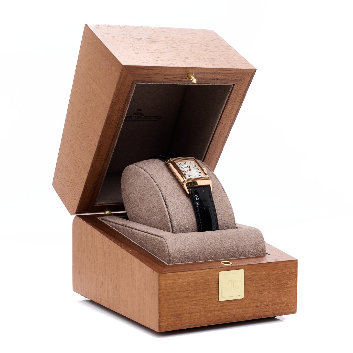 18K Rose Gold Alligator 21mm Reverso Classic Manual Winding Watch Q2602540