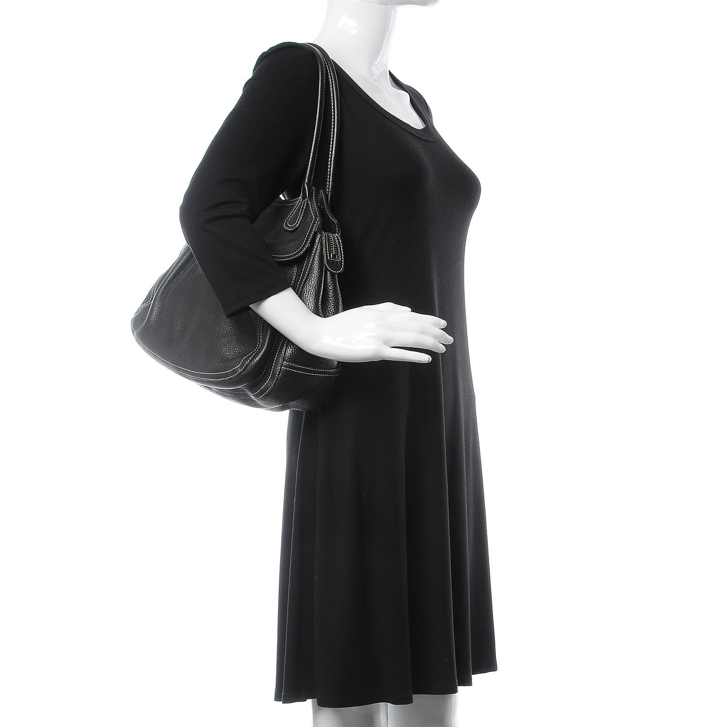 Prada Vitello Daino Hobo Black 2 of 12