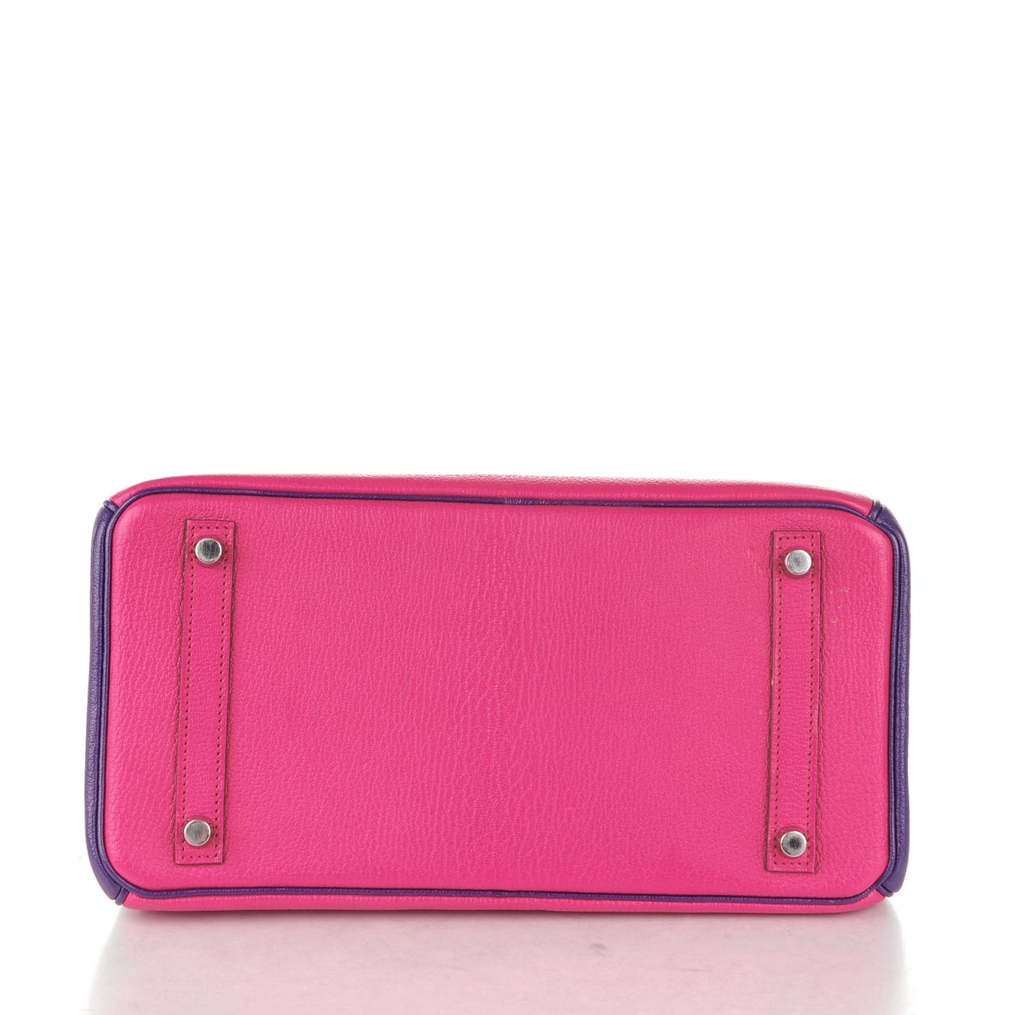 Chevre Bi-Color Horseshoe Birkin 30 Rose Shocking Iris