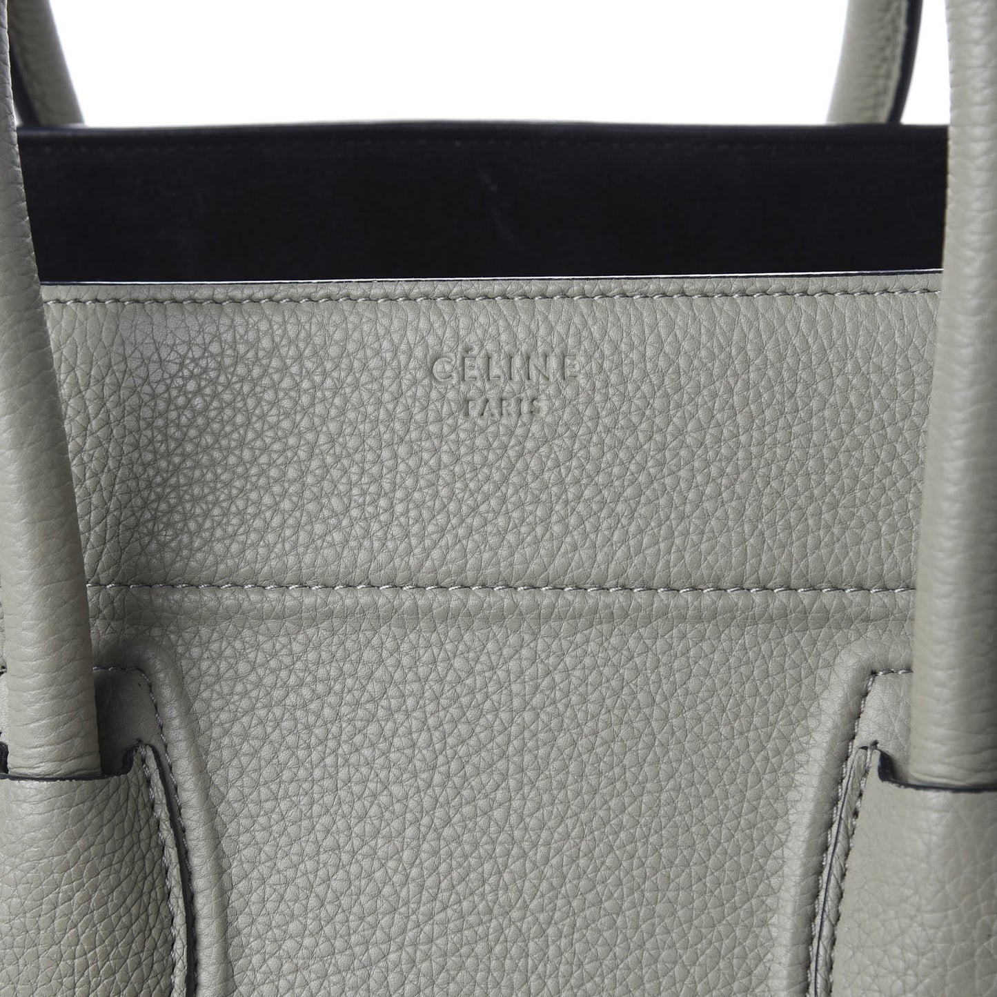 Baby Grained Calfskin Medium Phantom Luggage Grey