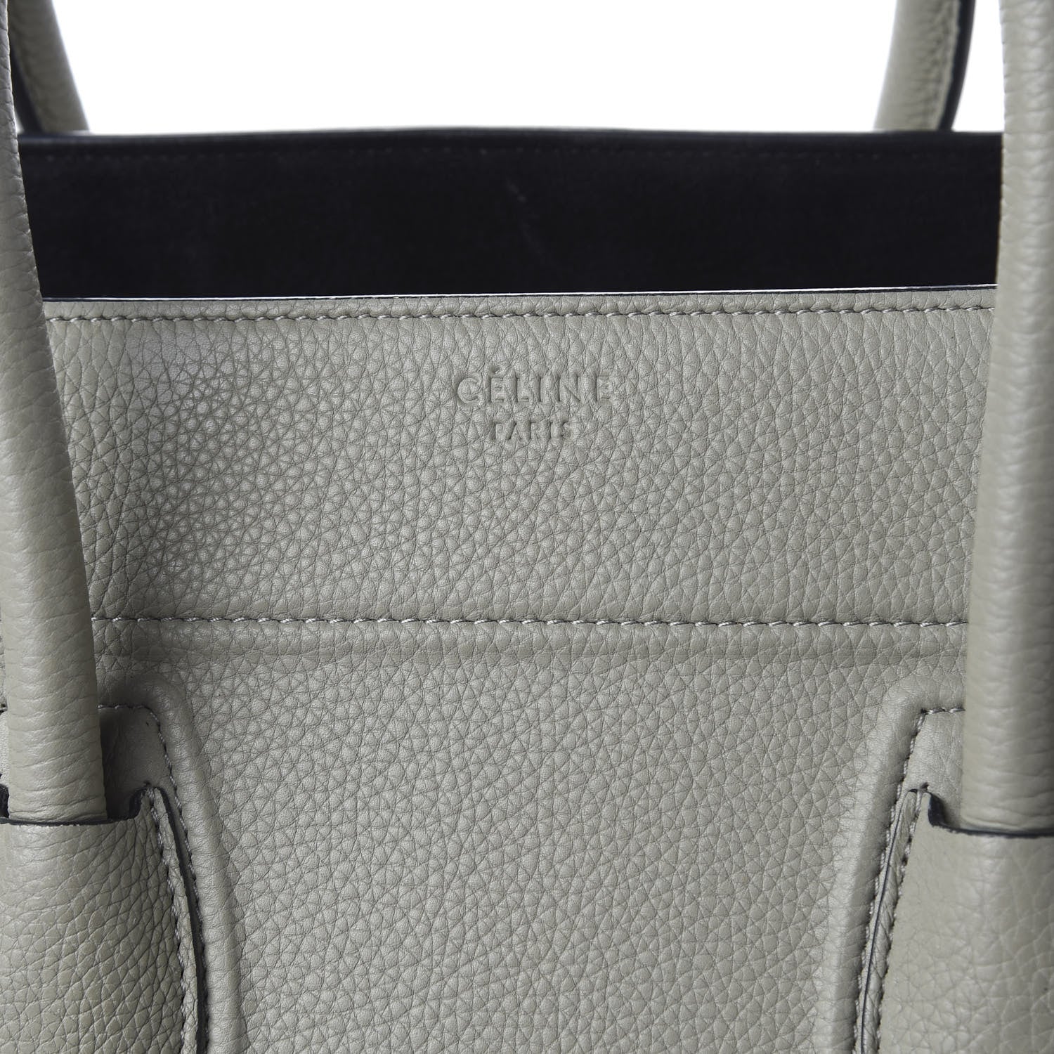 Celine Baby Grained Calfskin Medium Phantom Luggage Grey 6 of 12