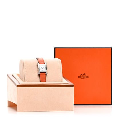 Hermes Stainless Steel Swift 17.2mm Heure H Hour Watch Orange 5 of 5