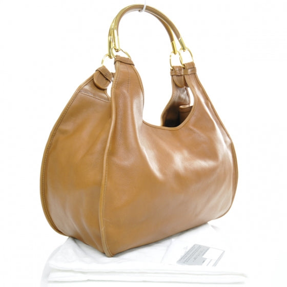 Leather 61 Medium Tote Beige