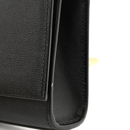 Saint Laurent Grain De Poudre Small Classic Monogram Kate Tassel Satchel Black 12 of 13