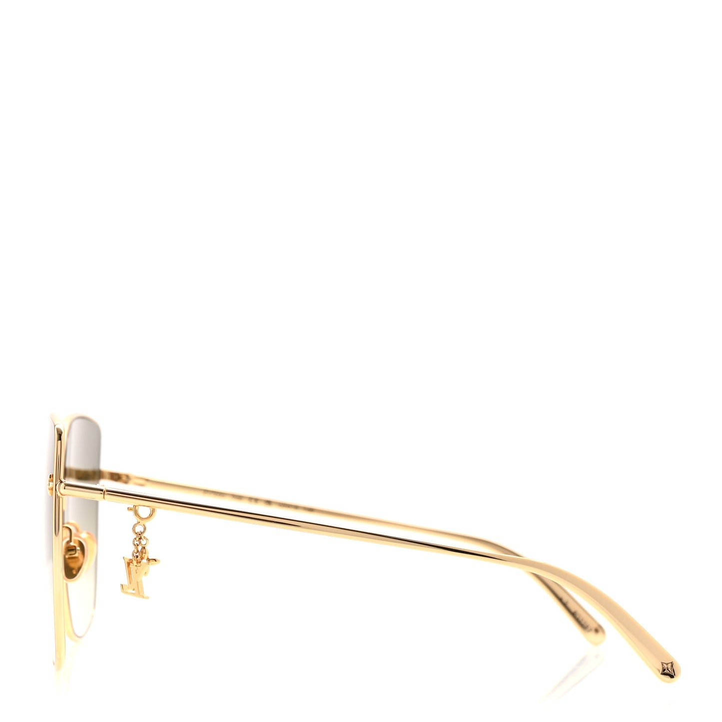 Metal LV Charm Cat Eye Sunglasses Z1720U Gold