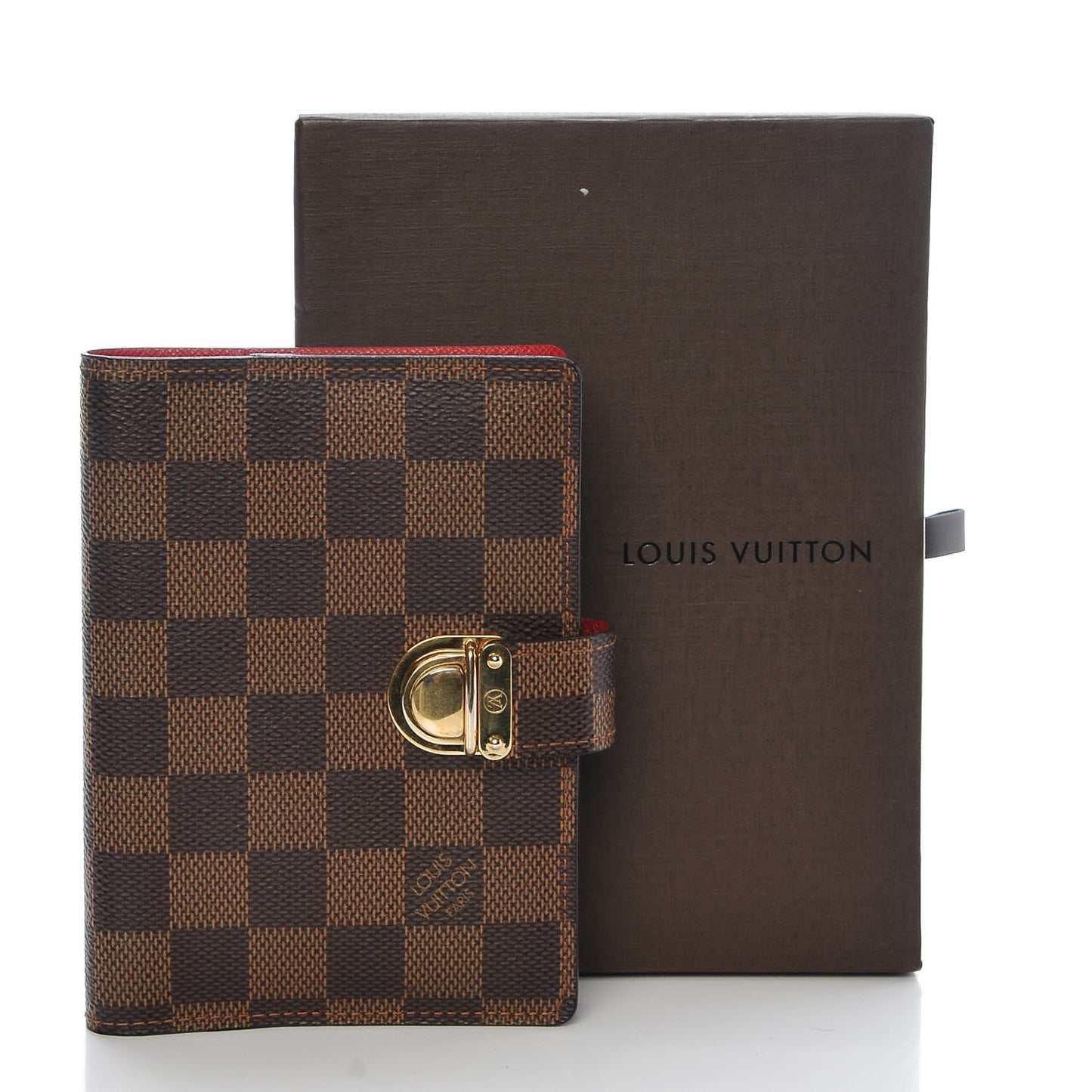 Damier Ebene Koala Small Ring Agenda Cover Red