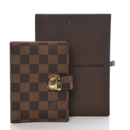 Louis Vuitton Damier Ebene Koala Small Ring Agenda Cover Red 9 of 9