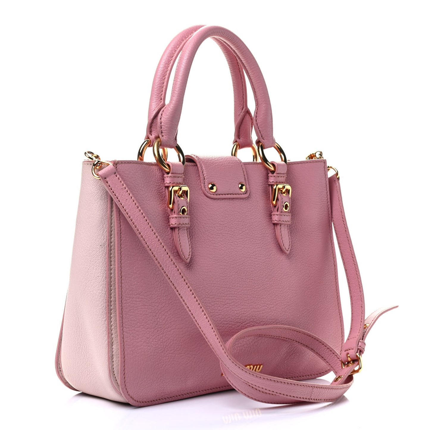 Goatskin Madras Shopping Tote Rosa Gemma