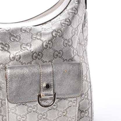 Gucci Metallic Guccissima Pocket Hobo Silver 9 of 14