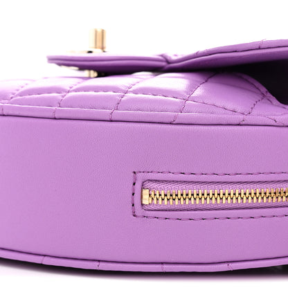 Chanel Lambskin Quilted CC In Love Heart Bag Purple 10 of 11