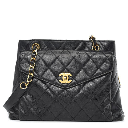 Chanel Caviar Quilted Flap Shoulder Bag Black 1 of 27