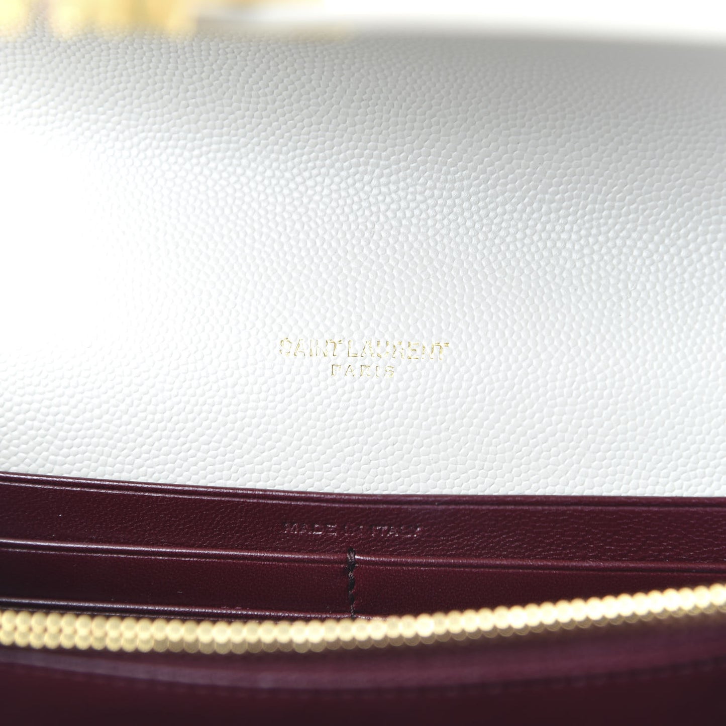 Grain De Poudre Monogram Cassandra Chain Wallet Crema Soft Rouge Legion