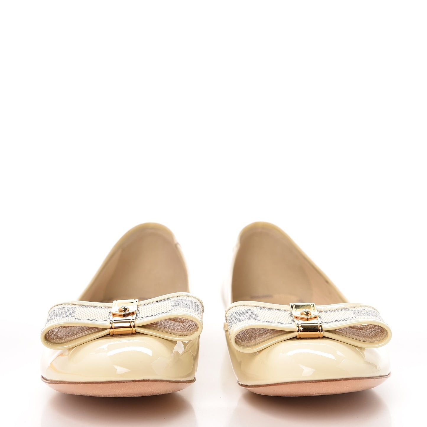 Damier Azur Patent Valentine Ballerina Flats 39