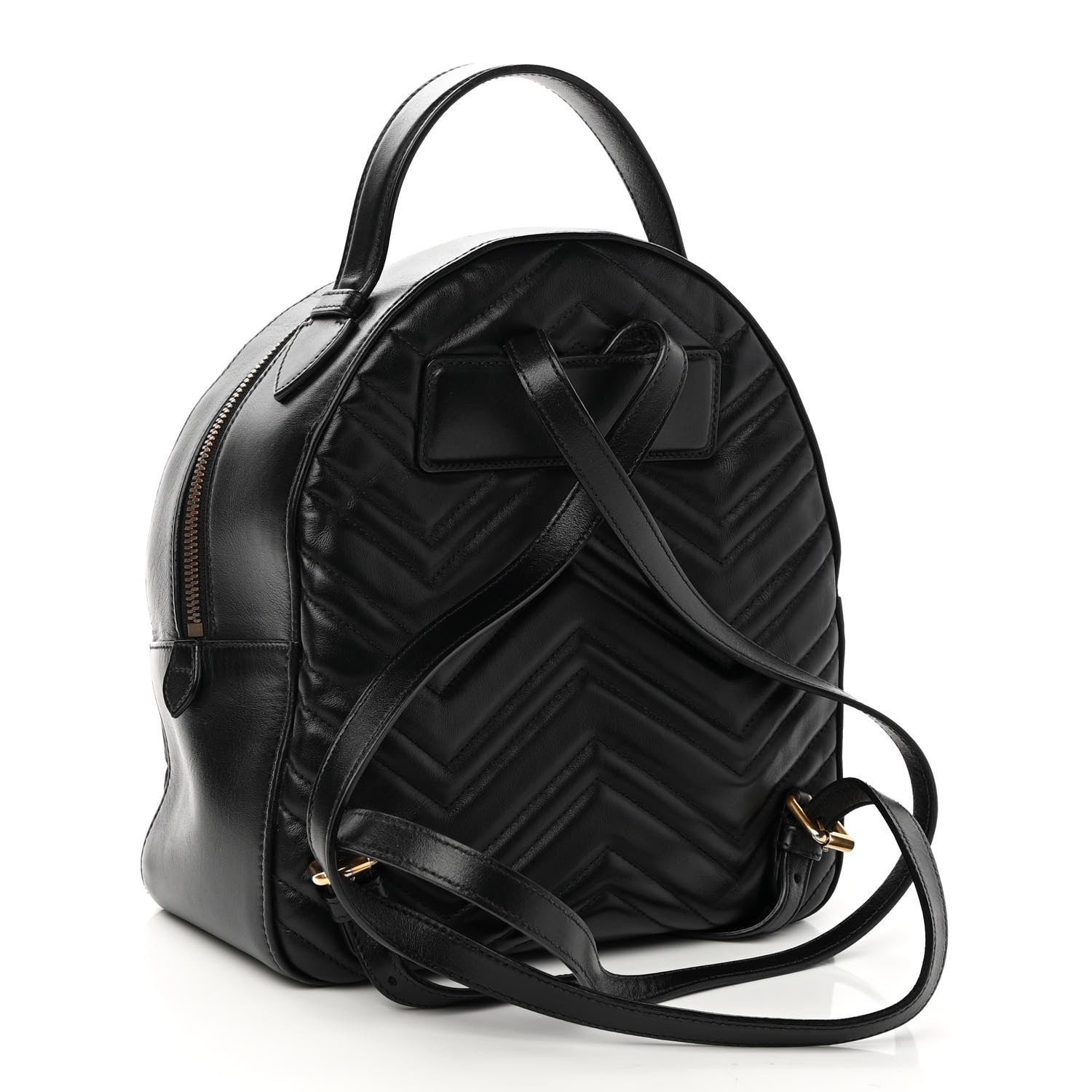 Gucci Calfskin Matelasse GG Marmont Backpack Black 3 of 11