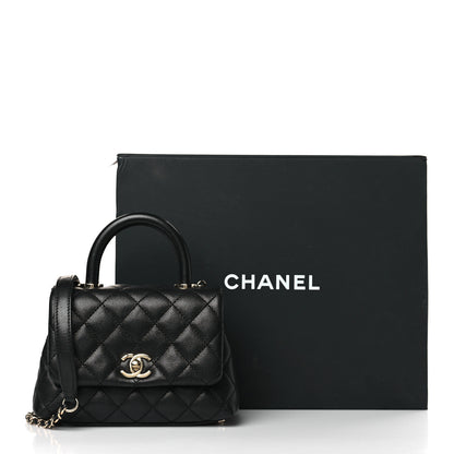 Chanel Caviar Quilted Extra Mini Coco Handle Flap Black 10 of 10