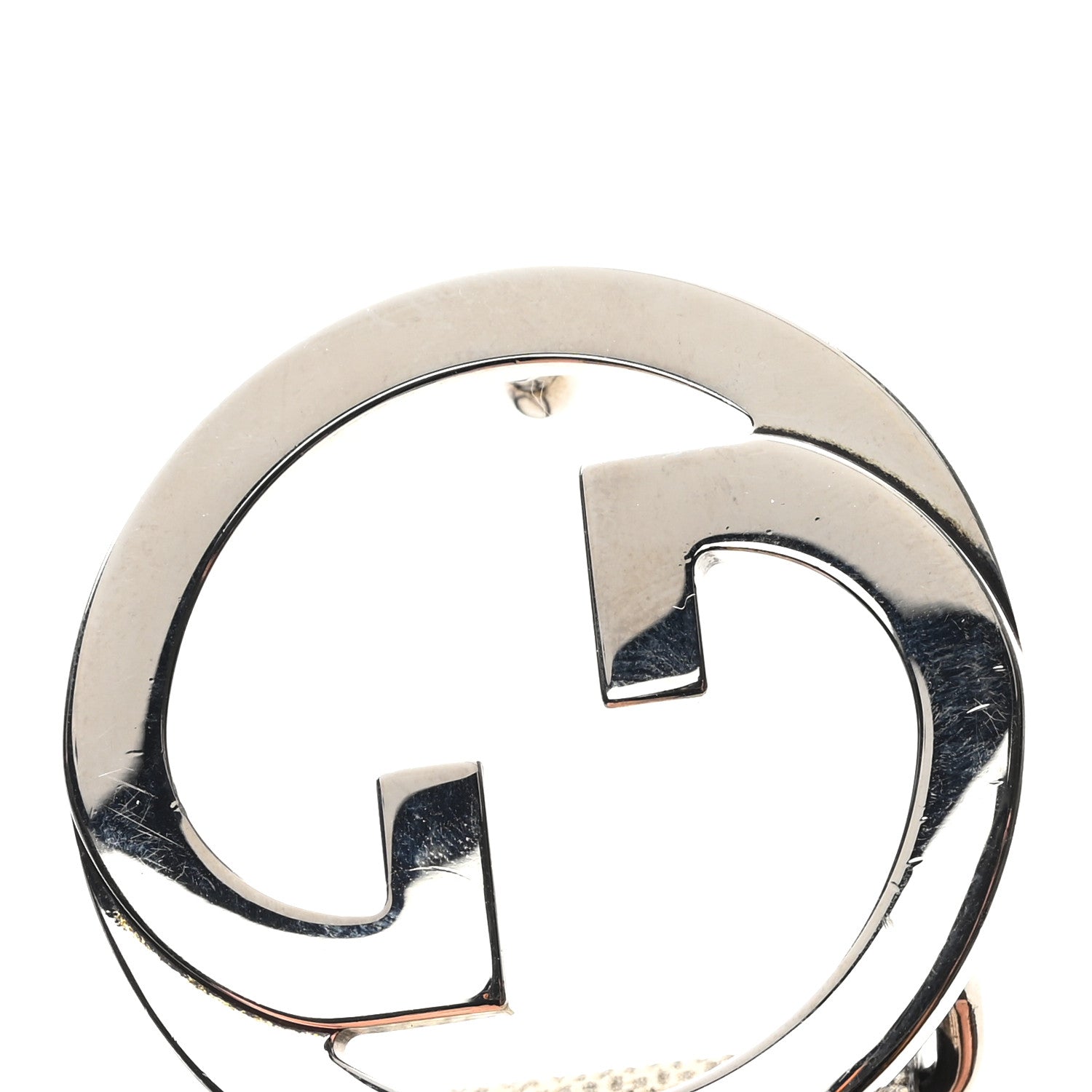 Gucci GG Supreme Monogram Calfskin Blondie Interlocking G 30mm Belt 110 44 Beige Ebony New Acero 5 of 5