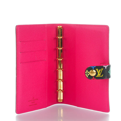 Louis Vuitton Monogram Multicolor Small Ring Agenda Cover Black Grenade 5 of 7