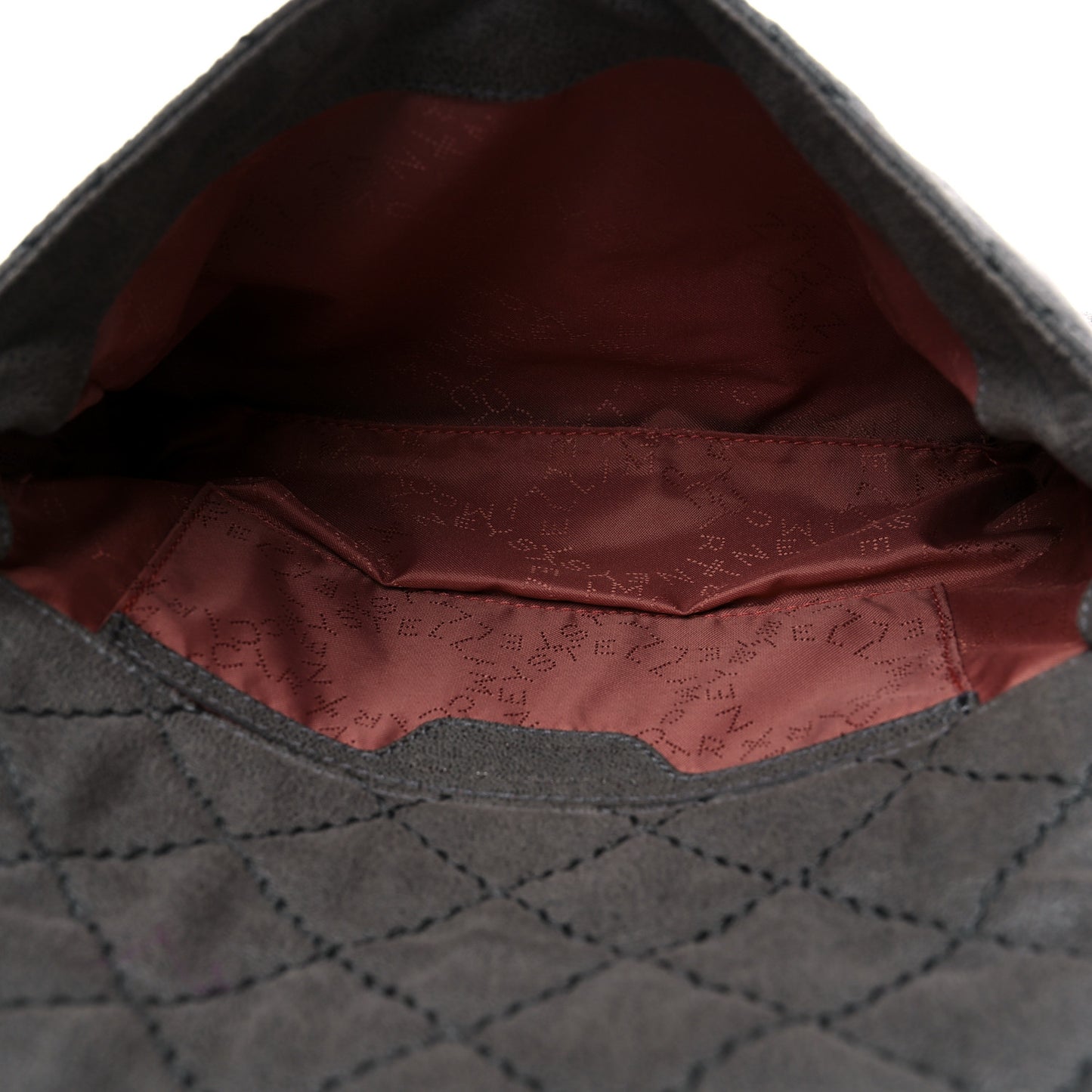 Shaggy Deer Quilted Falabella Clutch Grey