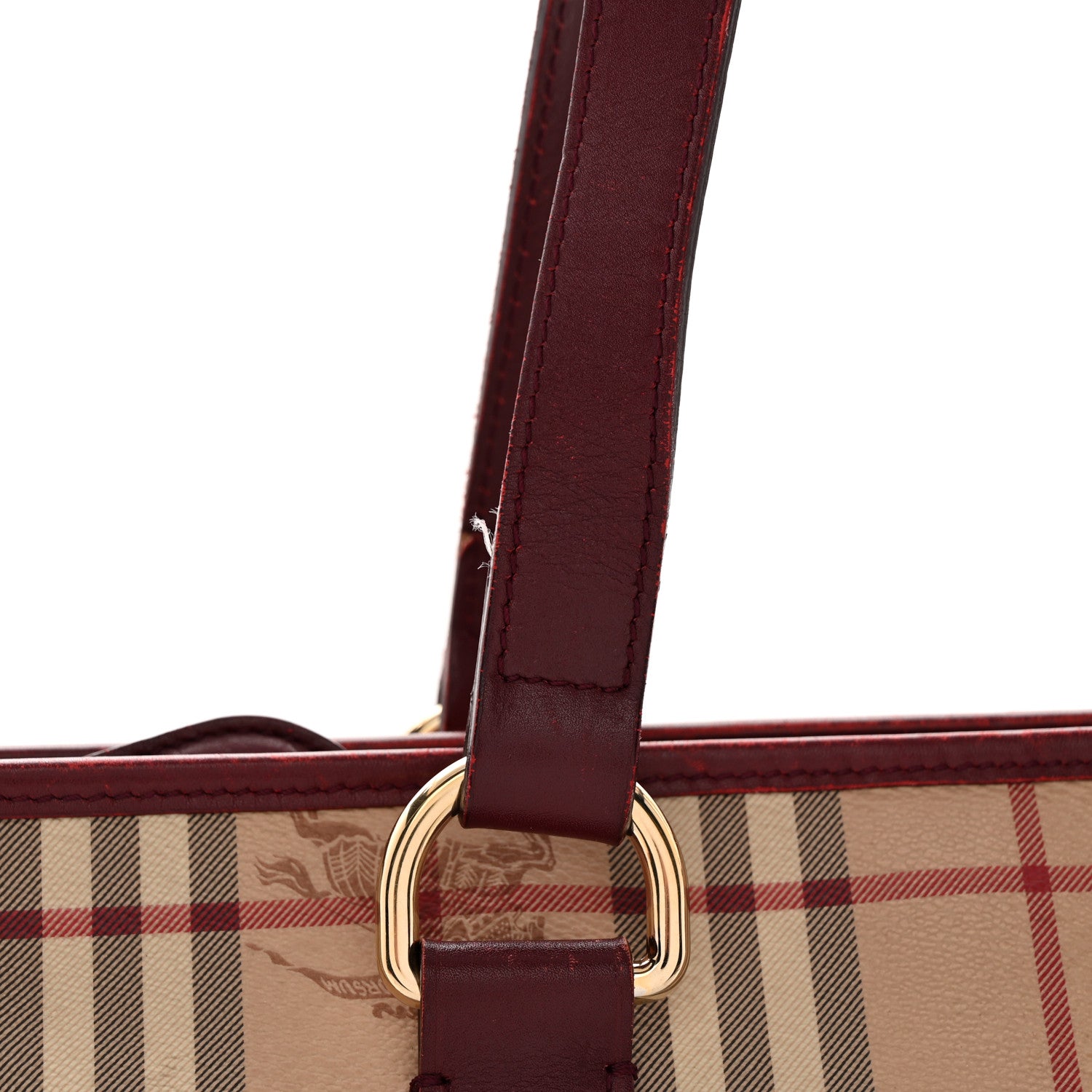 Burberry Haymarket Check Medium Regent Tote Red 10 of 14