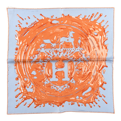 Hermes Silk Peinture Fraiche Scarf 45 Bleu Ciel Abricot 1 of 5