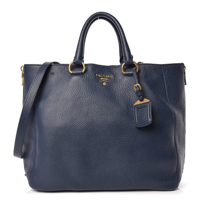 Prada Vitello Daino Tote Bluette 1 of 11