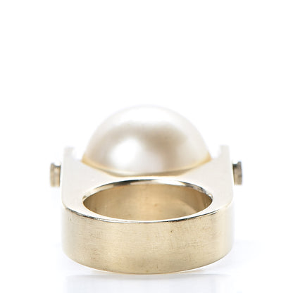 Chanel Pearl CC Ring 7 Gold 4 of 5