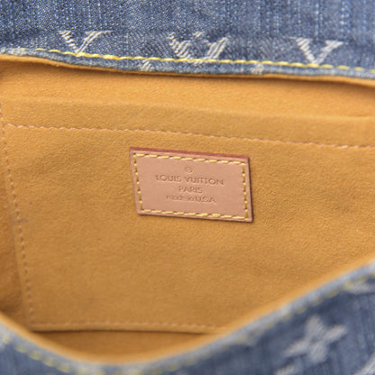 Louis Vuitton Monogram Denim Mini Pleaty Blue 6 of 9