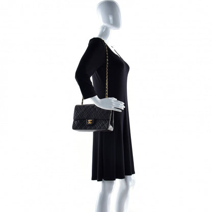 Chanel Lambskin Quilted Medium Double Flap Black 2 of 17