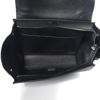 Celine Drummed Calfskin Suede Medium Trapeze Black 6 of 10