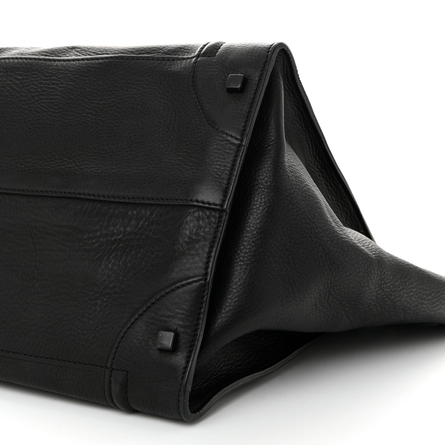 Supple Calfskin Large Phantom Luggage Black