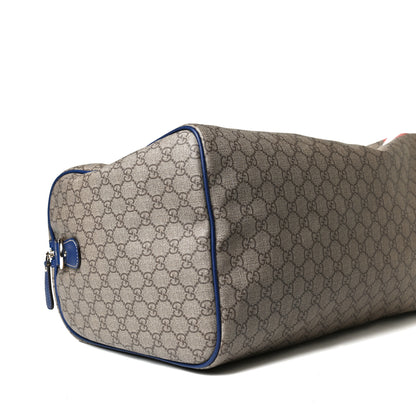 Gucci GG Plus Monogram Large Boston USA Flag Unicef Duffle Blue 9 of 11