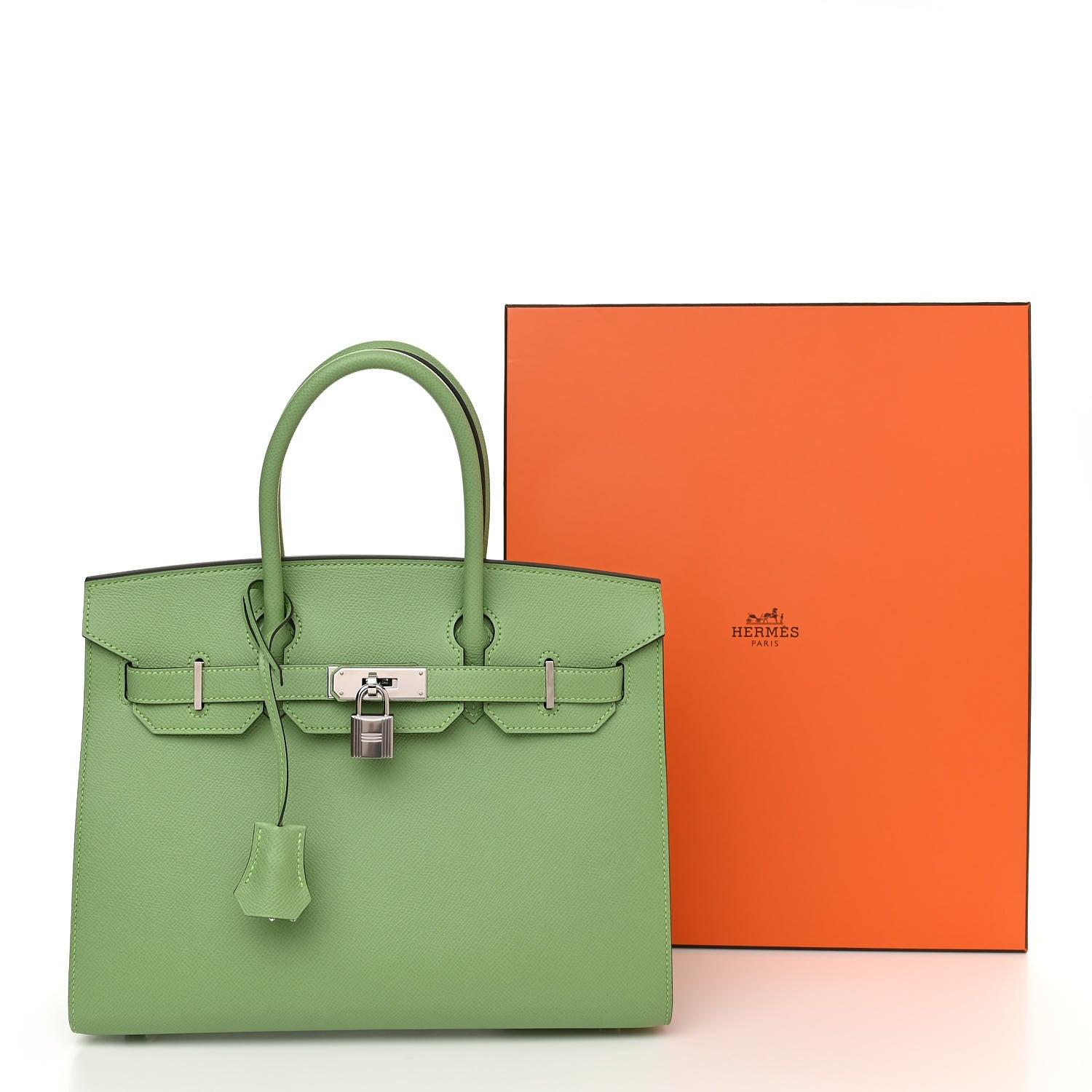 Hermes Epsom Sellier Birkin 30 Vert Criquet 14 of 14