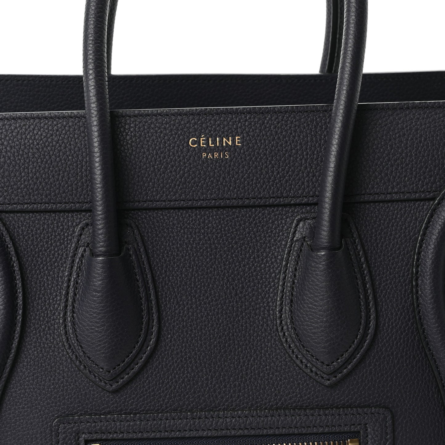 Drummed Calfskin Micro Luggage Black