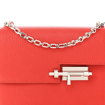 Hermes Chevre Mysore Mini Verrou Chaine Bag Rouge Tomate 7 of 12