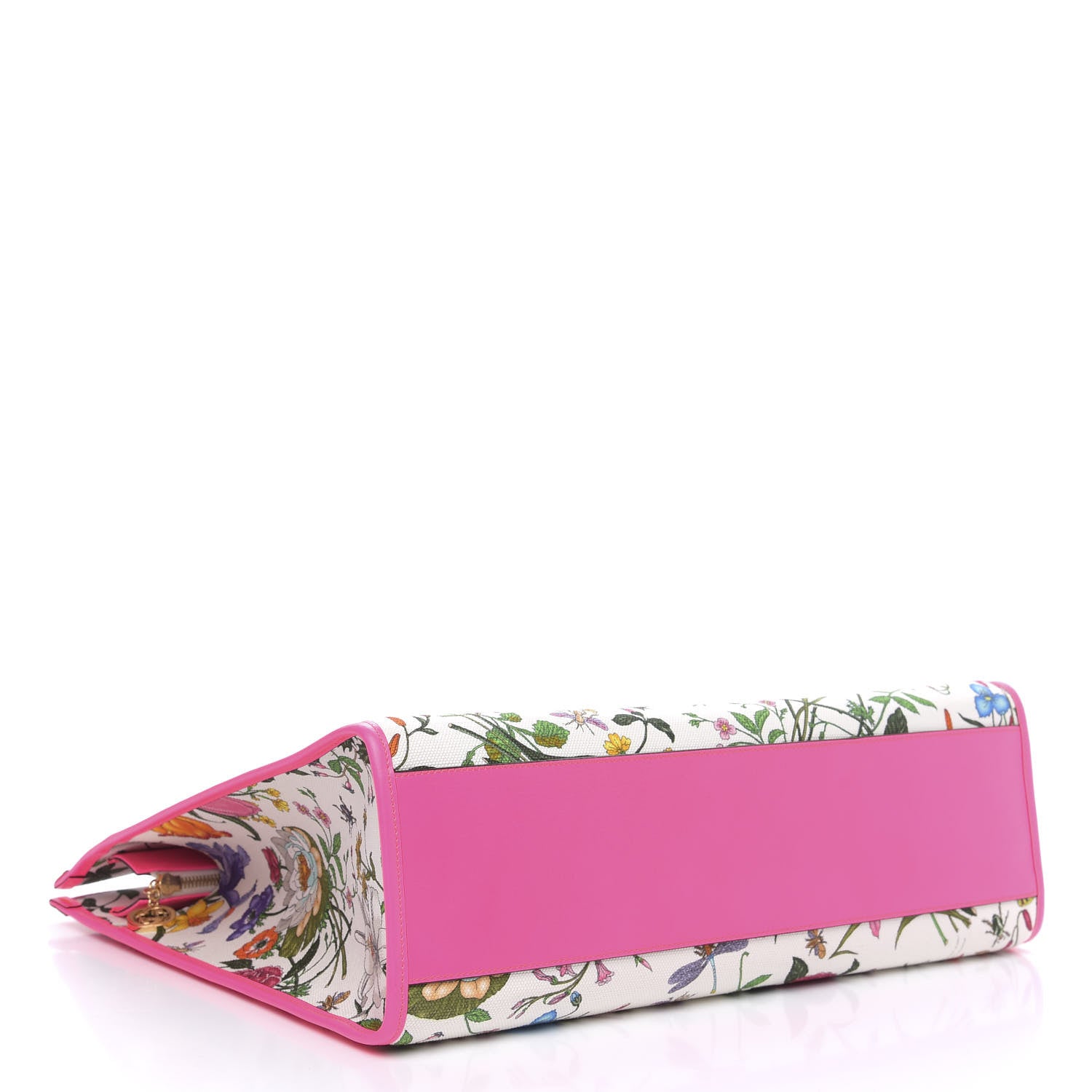 Gucci Canvas Large Flora Tote Pink Multicolor Fuchsia 4 of 10