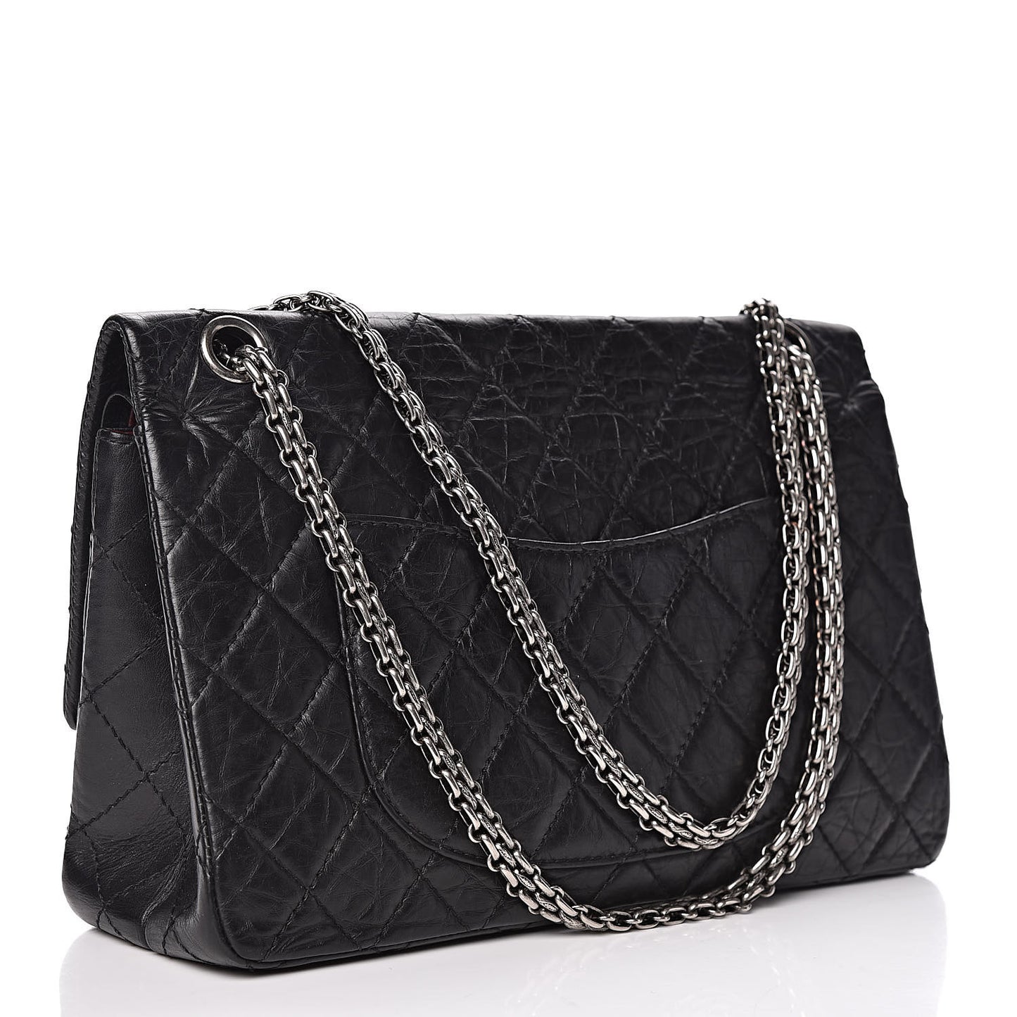 Aged Calfskin Quilted 2.55 Reissue 226 Flap Black
