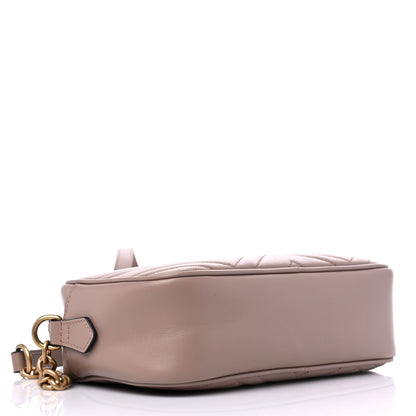 Gucci Calfskin Matelasse Small GG Marmont Chain Shoulder Bag Porcelain Rose 4 of 9