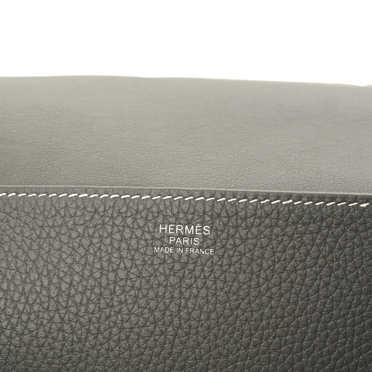 Hermes Taurillon Clemence Halzan 31 GM Gris Meyer 6 of 10