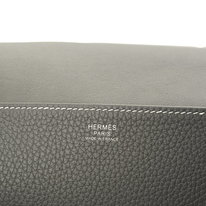 Hermes Taurillon Clemence Halzan 31 GM Gris Meyer 6 of 10