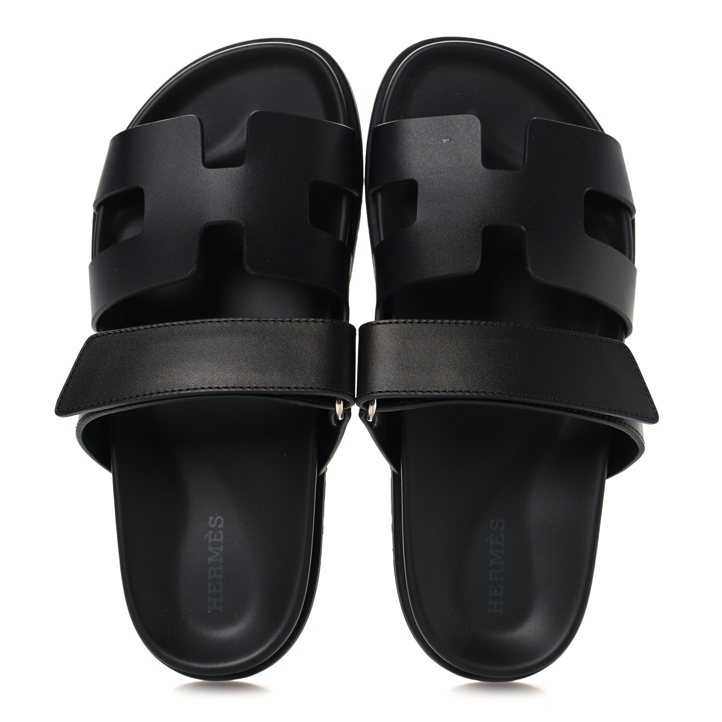 Calfskin Womens Chypre Sandals 36.5 Black