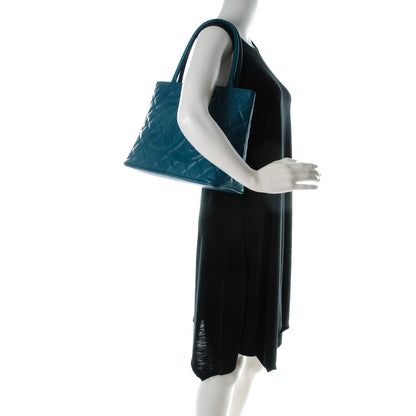 Chanel Caviar Quilted Medallion Tote Turquoise 2 of 8