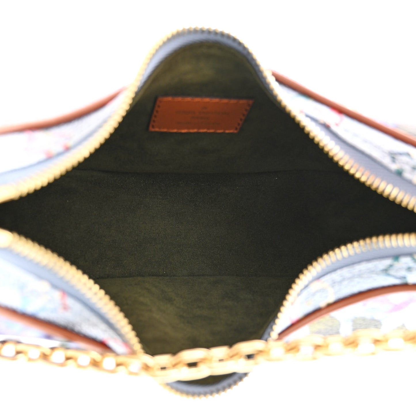 Metallic Monogram LV Garden Loop PM Blue