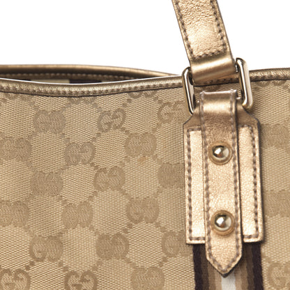 Gucci Monogram Large Jolicoeur Tote Gold 10 of 14