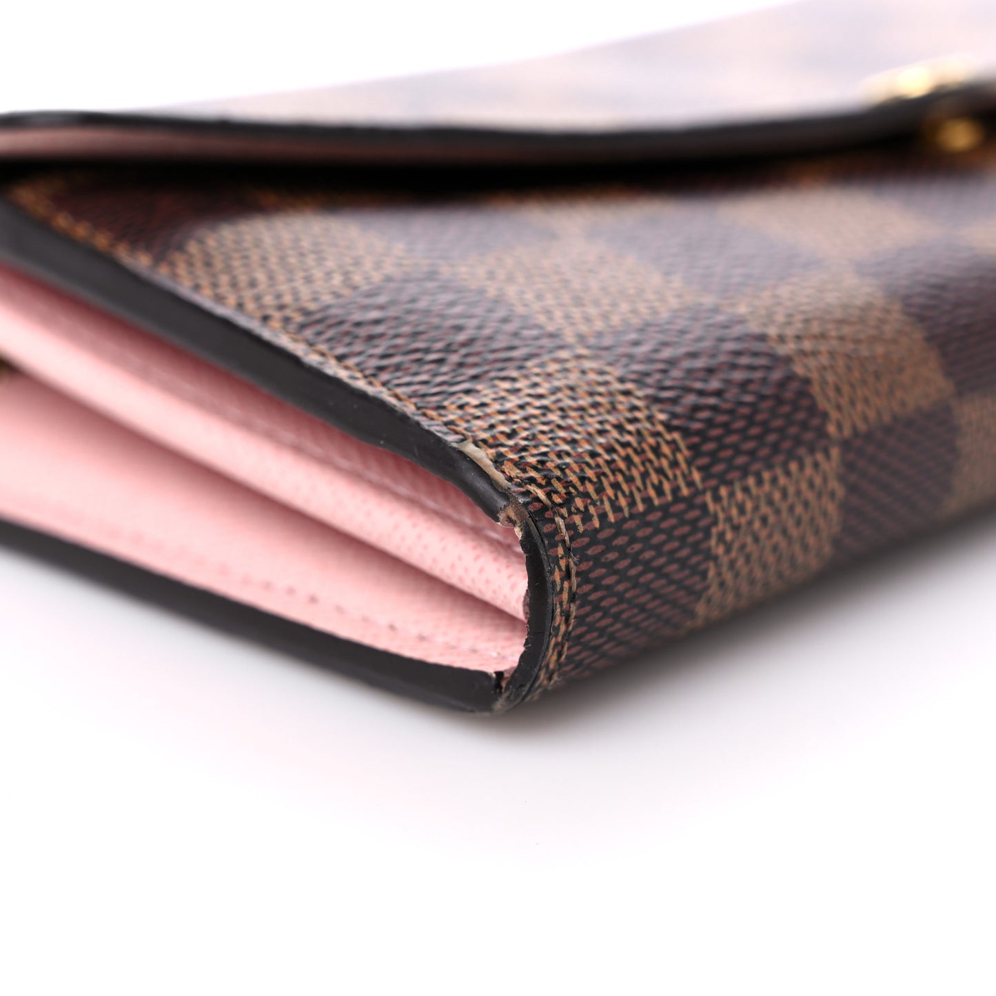 Damier Ebene Sarah Wallet NM Rose Ballerine