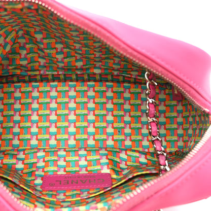 Chanel Rubber Quilted Lambskin Coco Rain Camera Bag Pink 8 of 18