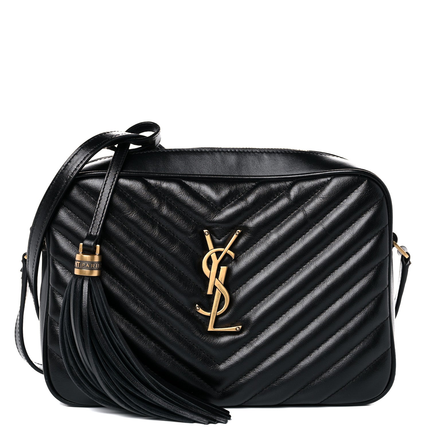 Saint Laurent Calfskin Matelasse Monogram Lou Camera Bag Black 1 of 16