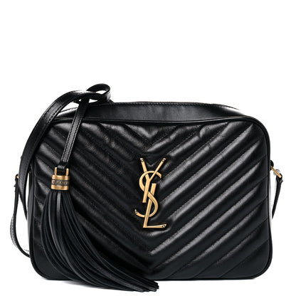 Saint Laurent Calfskin Matelasse Monogram Lou Camera Bag Black 1 of 16